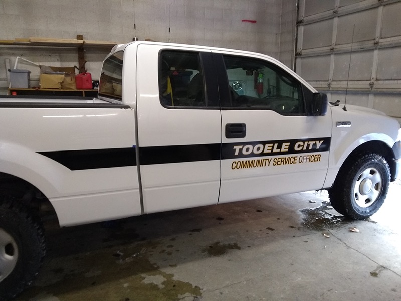 Tooele City Police – Truck vinyl graphics design, production and installation